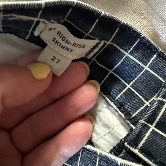 Madewell 9" High Rise Windowpane Edition Skinny Jeans, size 27 - Picture 4 of 7